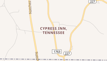 Cypress Inn, Tennessee map