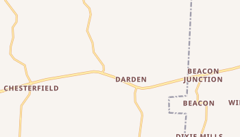 Darden, Tennessee map