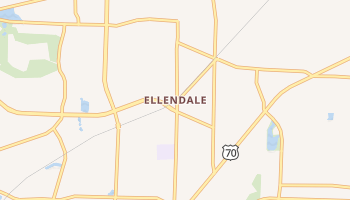 Ellendale, Tennessee map