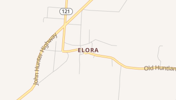 Elora, Tennessee map