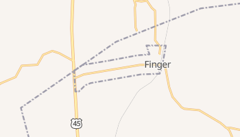 Finger, Tennessee map