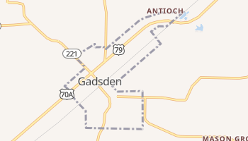 Gadsden, Tennessee map