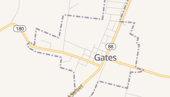 Gates, Tennessee map