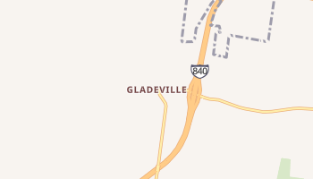 Gladeville, Tennessee map