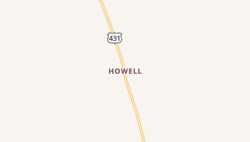 Howell, Tennessee map