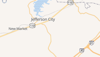 Jefferson City, Tennessee map