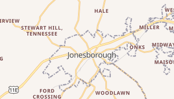 Jonesborough, Tennessee map