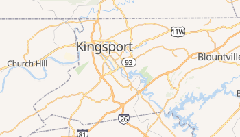 Kingsport, Tennessee map