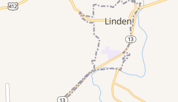 Linden, Tennessee map