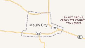 Maury City, Tennessee map