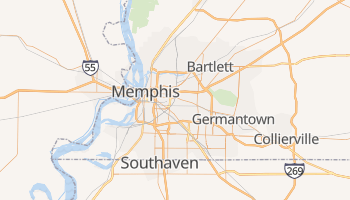 Memphis, Tennessee map