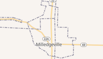 Milledgeville, Tennessee map