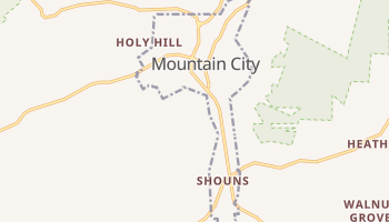 Mountain City, Tennessee map