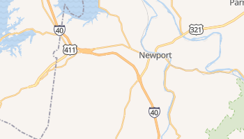 Newport, Tennessee map