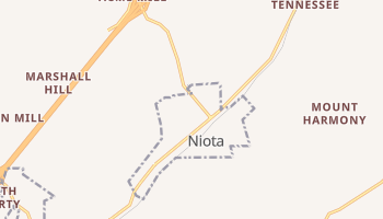Niota, Tennessee map