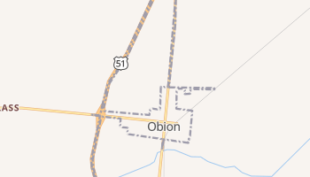 Obion, Tennessee map