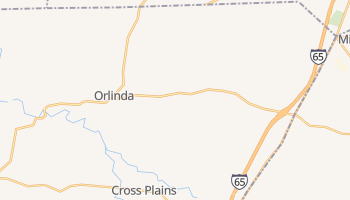 Orlinda, Tennessee map