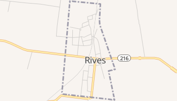 Rives, Tennessee map