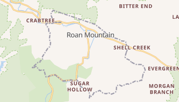 Roan Mountain, Tennessee map