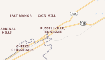 Russellville, Tennessee map