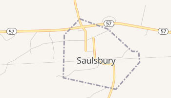 Saulsbury, Tennessee map