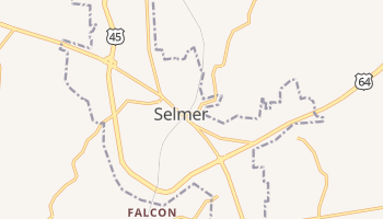 Selmer, Tennessee map