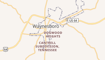 Waynesboro, Tennessee map