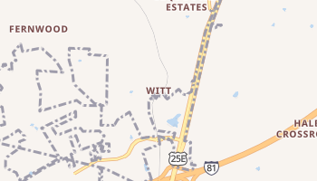 Witt, Tennessee map