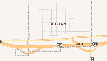 Adrian, Texas map