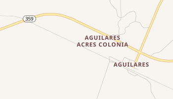 Aguilares, Texas map