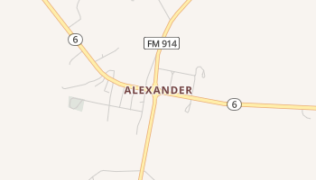 Alexander, Texas map