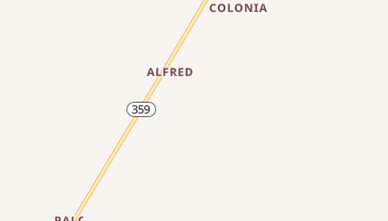 Alfred, Texas map