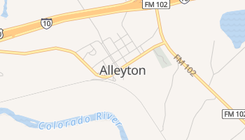 Alleyton, Texas map