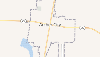 Archer City, Texas map