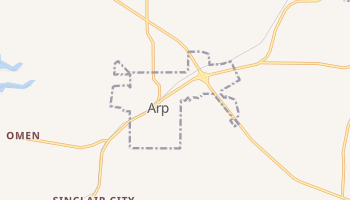 Arp, Texas map