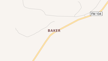 Baker, Texas map