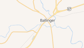 Ballinger, Texas map