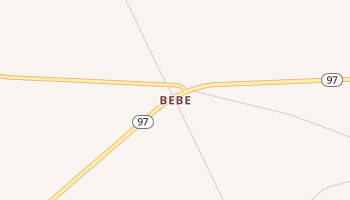 Bebe, Texas map