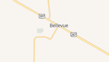 Bellevue, Texas map