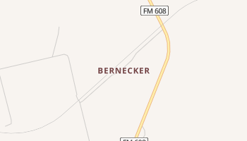 Bernecker, Texas map