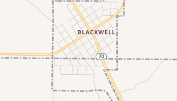 Blackwell, Texas map