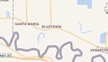 Bluetown, Texas map