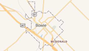 Bowie, Texas map