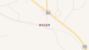Bozar, Texas map