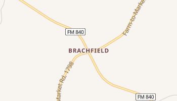 Brachfield, Texas map