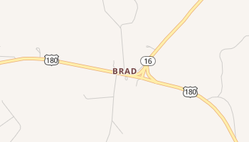 Brad, Texas map