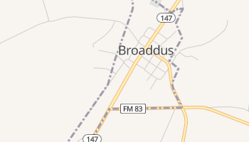 Broaddus, Texas map