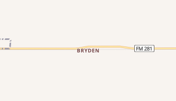 Bryden, Texas map