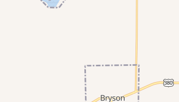 Bryson, Texas map