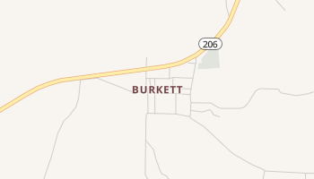 Burkett, Texas map